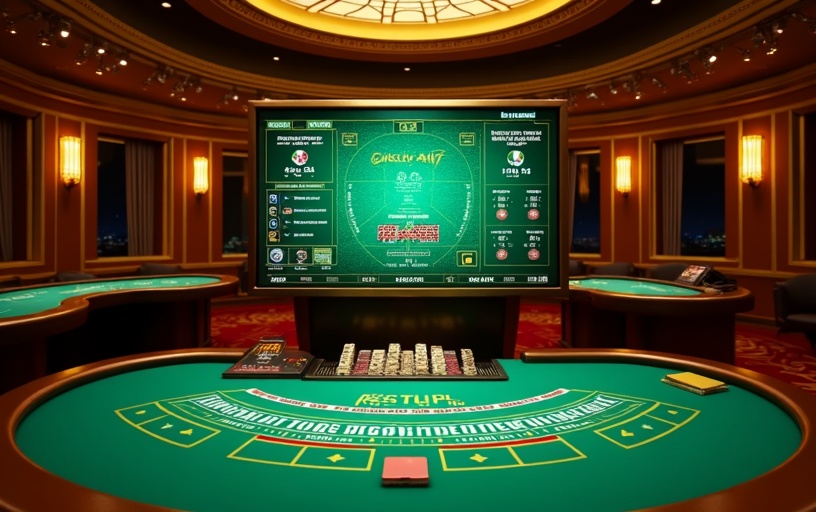 Live Blackjack card game with the dealer